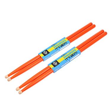 Imagem de 2 Pares Varas De Bordo Baqueta Infantil Baquetas De Madeira Profissionais Baquetas Para Crianças Baquetas De Martelo De Tambor De Madeira Saco De Baqueta Cone Metal 5a