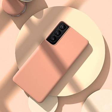 Imagem de Capa de telefone de silicone líquido para samsung galaxy s8 s9 s10 s10e s20 s21 plus 5g fe capa protetora macia ultra à prova de choque, laranja, para galaxy s20