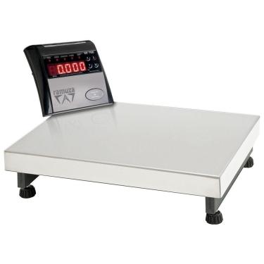 Imagem de Balança Industrial Ramuza Bivolt 150kg 40cm Aço Carbono DP150