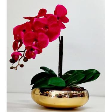 Arranjo de flores artificiais orquideas vermelha: Encontre Promoções e o  Menor Preço No Zoom