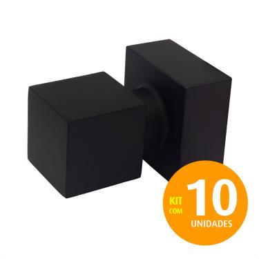 Imagem de Acabamento Quadrado Metal Black Médio Registro 1/2,3/4 10un