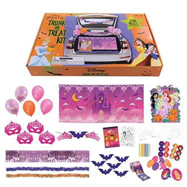 Imagem de Disney Kit de decoração de carro de 200 peças para Halloween Trunk or Treat Choose Princess Spiderman ou Hocus Pocus (Disney Princess)