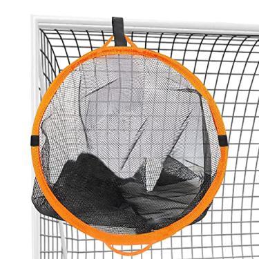 Imagem de Cestos superiores de gol de futebol para tiro precisão treinamento habilidades futebol quadro fácil montagem tiro de canto de futebol com bolsa de transporte, laranja, 30 * 30 cm