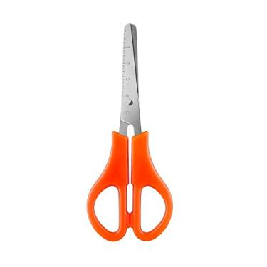 Imagem de Tesoura Escolar Neon 13cm com régua - BRW - 1-un COR:LARANJA