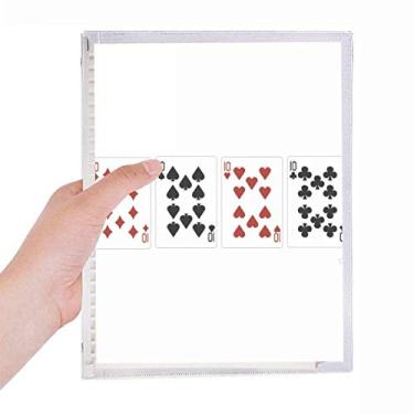 Imagem de Caderno Heart Spade Diamond Club com 10 padrões de folhas soltas diário recarregável