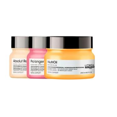 Imagem de Kit Cronograma L´Oréal Pro Longer Másc 250g + Absolut Repair Másc 250g + NutriOil Másc 250g