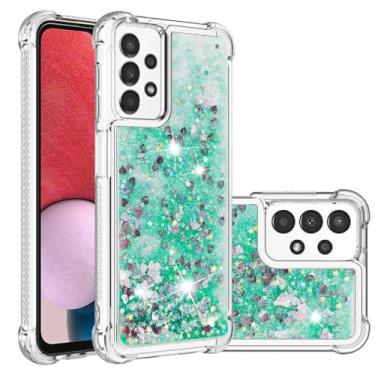 Imagem de Glitter Star Quicksand Case Para Samsung Galaxy A14 A04S A12 A13 A23 A33 A53 A34 A52 A54 A71 A51 5g A22 A72 4g A02S Capa, verde, para Galaxy A12