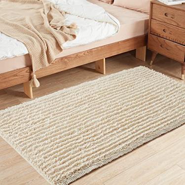 Imagem de FLOLEOPA Tapetes de banheiro de microfibra de pelúcia macia, tapetes de banho absorventes antiderrapantes, lavagem à máquina, tapetes de banho secos para banheira, chuveiro e banheiro (79 x 149 cm,