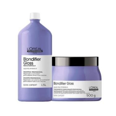 Imagem de Kit L'Oréal Professionnel Serie Expert Blondifier Gloss – Shampoo e Máscara 500 g-Unissex
