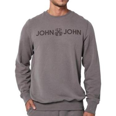 Imagem de Moletom John John Masculino New Basic Logo Cáqui-Masculino