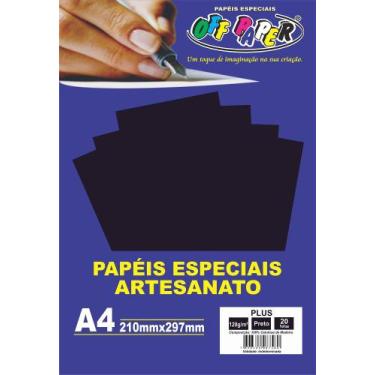 Imagem de Papel Plus Preto 120G Com 20 Folhas Off Paper