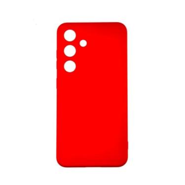 Imagem de Capinha Capa Case Compativel com Samsung Galaxy S24 Plus Silicone Macia Veludo Forro Interno Com Proteção De Câmera Vermelha