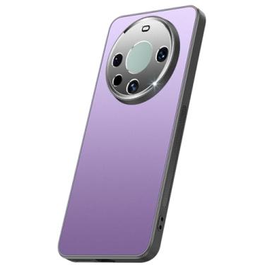 Imagem de LTLMYDAM Capa à prova de choque para Honor Magic 6 Pro, lente de metal com proteção total, capa de telefone ultrafina, antiqueda, anti-impressão digital, à prova de óleo, roxa