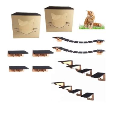 Imagem de Playground Para Gatos Em Mdf 16 Pçs Com 2 Nicho Para Gatos De Parede