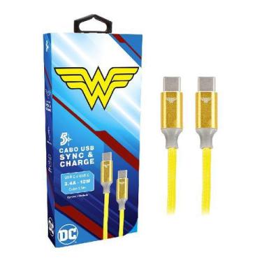 Imagem de Cabo USB-C para USB-C - 2.0 - 1,5m DC Mobile - Mulher Maravilha 1 UN 5