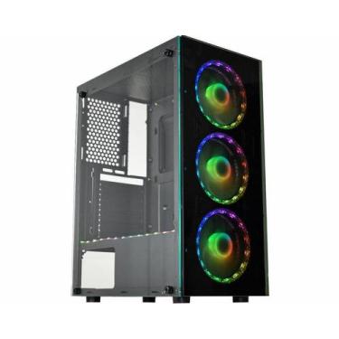 Imagem de Gabinete Gamer Kmex CG-BL10 LED RGB