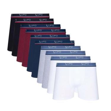 Imagem de Kit 10 Cuecas Adulto Boxer Sortida 2 Lupo - Cor Sortido, P, Sortido