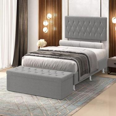 Imagem de Kit Painel Centaurus 200 e Calçadeira Sagitarius Bouclê Aradecor, Cinz