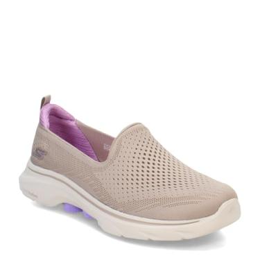 Imagem de Skechers Go Walk 7 Vina Tênis feminino, Castanho-acinzentado/lavanda, 36