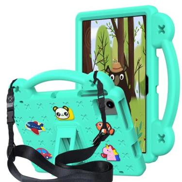 Imagem de YRH Capa para tablet Onn 10.1 (2024) modelo #100135925, capa infantil de EVA com alça de suporte, para Surf Walmart Onn Tablet Case 10,1 polegadas (geração 4), verde