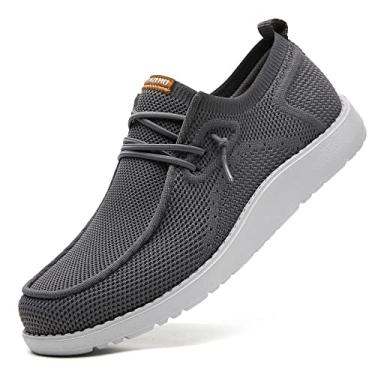 Imagem de ITAZERO Sapatos masculinos extra largos – 4E a 5E bico largo para homens 2GG largura larga pés inchados – Mocassins masculinos e slip-ons com palmilha de suporte de arco para fascite plantar, 02
