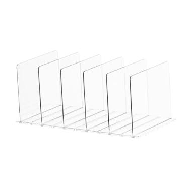 Imagem de Ｂｅｓｇａ Divisores de Prateleira de Acrílico, Portáteis, Ajustáveis, Divisores Multiuso para Roupas, Divisores para Bolsas de Cozinha, Bolsas, 6 Peças, Tamanho real