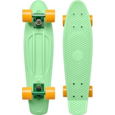 Imagem de Retrospec Skate Quip Mini Cruiser de 57 cm Clássico Retro Plástico Cruiser Skate Completo com Rolamentos ABEC 7 e Rodas PU Placa Compacta com Deck de Waffle Grippy, Moldado
