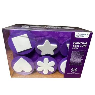 Imagem de MIROLA KIDS Conjunto de pintura de dedo lavável de Natal para crianças, 8 cores não tóxicas para pintura com dedos, esponjas, pincéis, paleta, carimbos, estêncil, cartões, 40 pacotes de materiais de pintura de arte de Natal