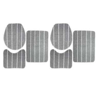 Imagem de Tapete Banheiro Antiderrapante Jogo Conjunto 3 Peças 2 Kit - Dafe Tape