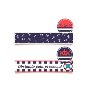 Imagem de Adesivo Retangular - Navy - 20 unidades - Cromus - Rizzo