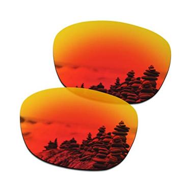Imagem de SmartVLT Lentes de reposição femininas vermelhas Fire para óculos de sol Oakley Drop In OO9232