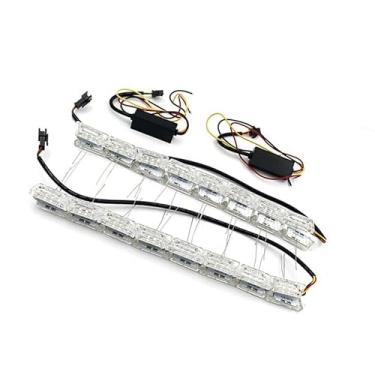 Imagem de JKAPCYJFHF 2 peças de fitas de LED flexíveis de cristal para farol de carro DRL luz de circulação diurna -