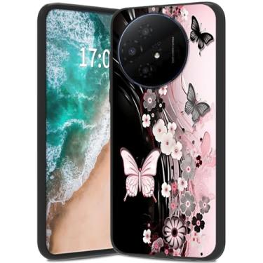 Imagem de WZCJDHMJ Capa para TCL 50 XL 5G T702W, capa traseira fina de silicone flexível macio resistente a arranhões e absorção de choque para TCL 50 XL - borboletas dançantes