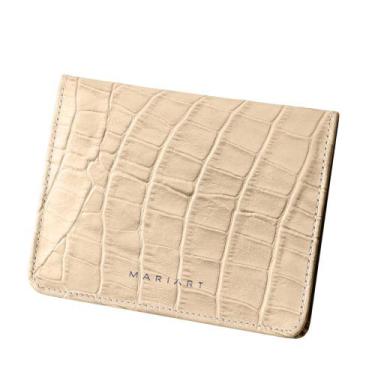 Imagem de Carteira Feminina de Couro Mariart 649 2.0, Croco vanila