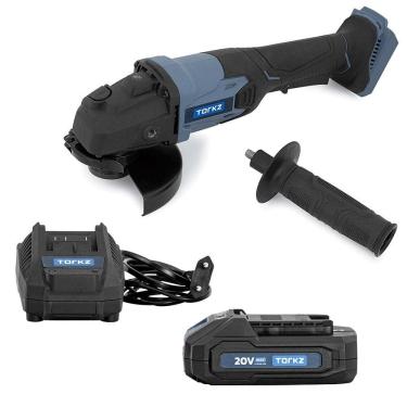 Imagem de Esmerilhadeira 4.1/2" (115mm) TRB0003, Bateria e Carregador de Bateria Torkz, 20 Volts