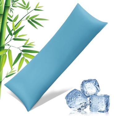 Imagem de Fronha corporal com zíper de viscose refrescante de bambu fronhas com zíper, capa de travesseiro corporal fresca e respirável para dormir quente e suores noturnos, 51 x 137 cm