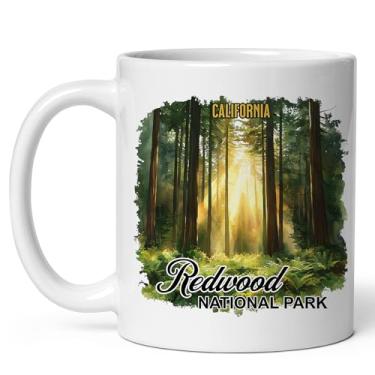 Imagem de No Thorns Media Caneca do Parque Nacional Redwood California 325 ml Caneca de Café Bonita Cerâmica Branca para Lembrança Viagem Presente Casa Escritório Cozinha ID44991