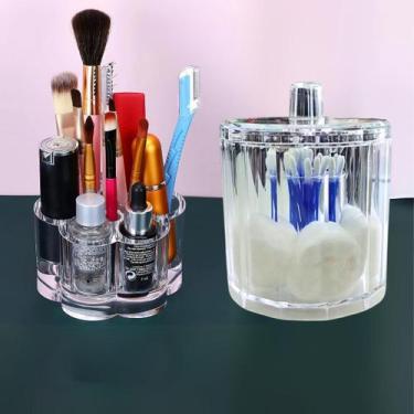 Imagem de Kit Organizador de Maquiagem e Comésticos com Portal Pincel Batom Algo