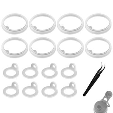 Imagem de Lyreh 17 unidades substituição de junta para Takeya Actives, anel de vedação de silicone para garrafa de água à prova de fugas junta torácica para tampa de bico compatível com Takeya Actives 18/22/24