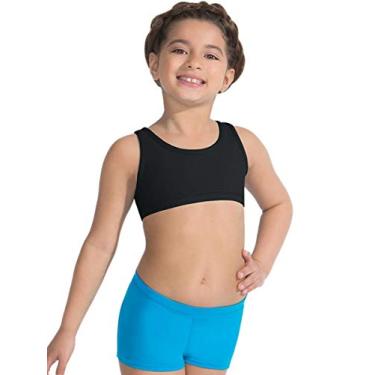 Imagem de Capezio Sutiã nadador para meninas, Preto, 8 Anos