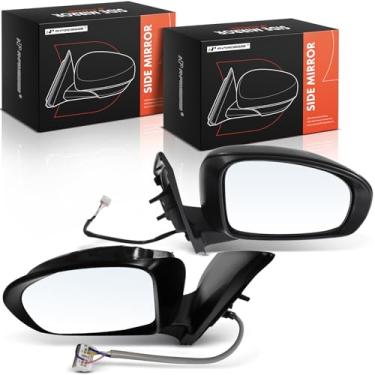 Imagem de A-Premium Espelho retrovisor elétrico do lado do motorista e do passageiro - compatível com Scion iQ 2012 2013 2014 2015 - Espelho retrovisor externo externo dobrável manual não aquecido com luz de