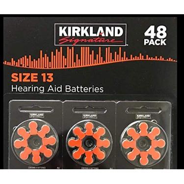 Imagem de Kirkland Signature Baterias de aparelho auditivo de qualidade premium pacote com 48 1,45 volts, sem mercúrio, vários tamanhos (tamanho 13)
