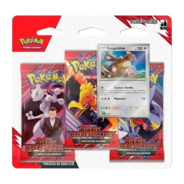 Imagem de Blister Triplo Pokemon Escarlate e Violeta Rivais Predestinados Kangas