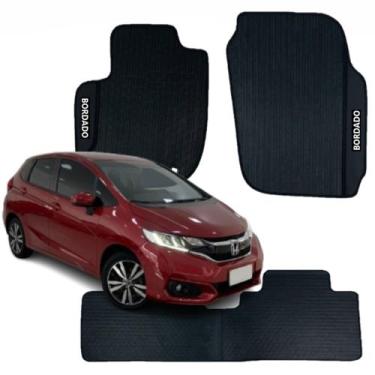 Imagem de Kit Completo 3 Peças de Tapetes PVC Automotivos Honda Fit 2015 a 2023 