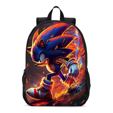 Imagem de Mochila Escolar Infanto Juvenil Filmes Desenhos Sonic Ouriço Novidade 