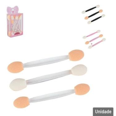 Imagem de KIT Pincel de Maquiagem 12 Peças Translúcido Color - Tudo em Caixa - G