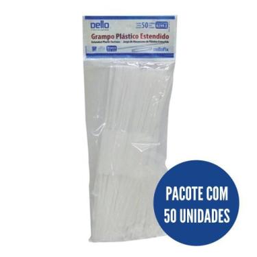 Imagem de Grampo trilho estendido 50 un plástico branco Dello