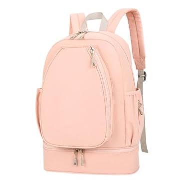 Imagem de Generic Mochila esportiva para academia, bolsa de tênis, feminina e masculina com compartimento para sapatos, bolso lateral para treino, camping, pickleball e, Rosa