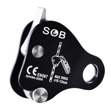 Imagem de Azarxis Dispositivo de escalada descendente ascendente com bloqueio automático, proteção contra quedas, equipamento de rapel, cabo de corda para corda de 8 a 13 mm para montanhismo em rocha, trabalho