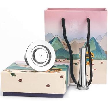 Imagem de Cápsula de café recarregável feita de aço inoxidável para recarga – Cápsulas reutilizáveis para máquinas Nespresso, cápsula de café expresso com adulteração (conjunto de presente (1 cápsula, 1